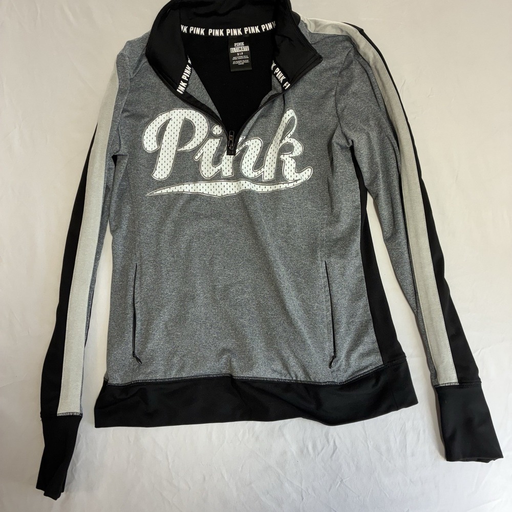 PINK by Victoria Secret Ultimate Quarter Zip Pull‎ Over Jacket, Size S